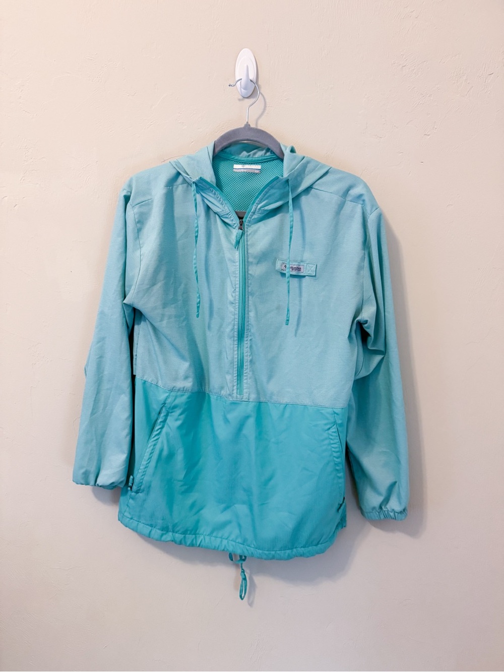 Columbia PFG Aqua Hooded Rain/Windbreaker - Lightweight Waterproof Jacket